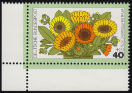 905 Blumen 40+20 Pf Ringelblumen ** Ecke U.l. - Unused Stamps