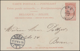 Belgien Postkarte P 31 Leopold Aus SPA 12.9.1896 Nach BONN 12.9.96 - Other & Unclassified