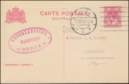 Niederlande Postkarte P 46I Wilhelmina 5 C. Aus BREDA 11.12.14 Nach Nürnberg - Postal Stationery