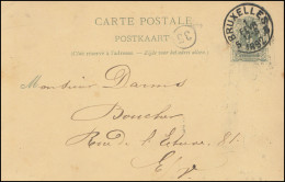 Belgien Postkarte P 22II Ziffer Aus BRÜSSEL / BRUXELLES 1.2.1892 - Other & Unclassified