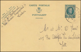 Belgien Postkarte P 112 König Albert 35 C. LAKEN / LAEKEN 21.11.1929 Nach Jette - Altri & Non Classificati