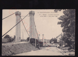 Gray - Le Pont Suspendu Et La Gare - Postkaart - Gray