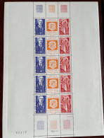 Andorre 1990 - Feuillet Complet De 5 Triptyques  " Hommage Au Général De Gaulle " - Unused Stamps