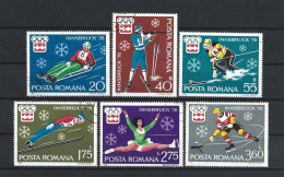 Romania 1976 Ol. Winter Games Innsbruck Y.T. 2937/2942 (0) - Usati