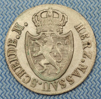 Nassau • 3 Kreuzer 1814 • Fr. August + Fr. Wilhelm • Var. 2 • German States • Ag 295 ‰  = 1/20 Gulden • [24-860] - Kleine Munten & Andere Onderverdelingen
