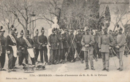 CARTE POSTALE ORIGINALE ANCIENNE : MONACO LA GARDE D'HONNEUR DE S. A. S. LE PRINCE  ANIMEE  PRINCIPAUTE DE MONACO - Palais Princier