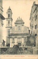 06  -  MENTON - PLACE DE L'EGLISE - EDITIONS PICARD - Menton