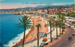 06 - NICE -  LA PLAGE ET LE QUAI DES ETATS UNIS - Panoramic Views