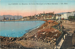 06 -  CANNES  -  LES MOUETTES - LE CASINO MUNICIPAL ET LE MONT CHEVALIER - ND PHOT - Cannes