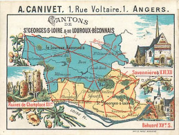 - Maine Et Loire -ref-B71- Chromo Publicité Canivet Angers - Cantons St Georges Sur Loire Et Louroux Beconnais - - Le Louroux Beconnais