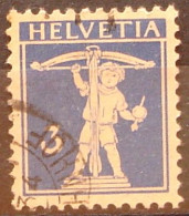 Schweiz Suisse 1933: Fils De Tell-Knabe Zu 182z Mi 199z Yv 241 GERIFFELT GRILLÉ Mit ⊙ ?.34 BAHNHOF (Zumstein CHF 30.00) - Used Stamps