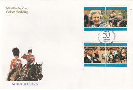 Norfolk Island 1997, FDC Unused, Golden Wedding Anniversary Of Queen Elizabeth II And Prince Philip. - Ile Norfolk