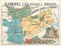 - Maine Et Loire -ref-B70- Chromo Publicité Canivet Angers - Cantons Chalonnes - Chemillé-  Thouarcé - - Chalonnes Sur Loire