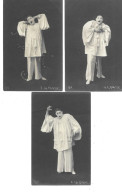 SPECTACLES  CABARETS - LOT De 3 CPA - CLOW BLANC PIERROT - N° 4 L'AVARICE N° 5 L'AVARICE N° 6 LA COLERE - CIRCULE 1902 - - Inns