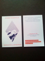 Carte De Visite Jeanne Tocqueville Strasbourg - Visitenkarten
