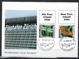 2007 Zurich Airport Switzerland  ( 1 Folding Card ) - Altri (Aria)