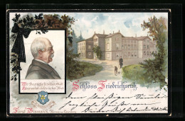 Lithographie Friedrichsruh, Fürst Bismarck, Blick Zum Schloss  - Personnages Historiques