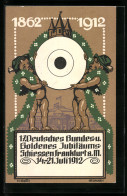 Künstler-AK Frankfurt A. Main, 17. Deutsches Bundes- & Goldenes Jubiläums-Schiessen 1912  - Jagd