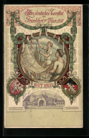 Lithographie Frankfurt Am Main, XI. Deutsches Turnfest 1908, Wappen  - Other & Unclassified