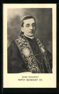 AK Portrait Seine Heiligkeit Papst Benedikt XV.  - Papi