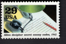 2039843345 1992 SCOTT 2697F (XX)  POSTFRIS MINT NEVER HINGED - WORLD WAR II - HEADPHONES - CODED MESSAGE - Unused Stamps