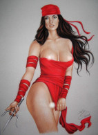 COSPLAY ART By SLY *** DRAWING # 9374 *** Elektra - Bandes Dessinées
