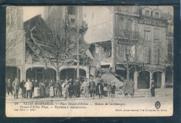 10248 Reims Bombardé, Place Drouet-d'Erlon, Maison De Cartonnages, Personnes Devant Les Ruines - Reims
