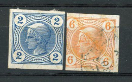 AUTRICHE - JOUR 1899 Yv. N° 12a (*), 13a (o)  6*, 2, 6h  Lignes Brillantes Cote 28 Euro  BE R 2 Scans - Journaux