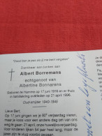 Doodsprentje Albert Borremans / Hamme 17/6/1916 - 21/4/1996 ( Albertine Bonnarens ) - Religione & Esoterismo