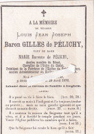 BARON ADEL Louis Gilles De Pélichy : Antwerpen 1798 - 1876  ( Mücke - Ludy ) - Devotion Images