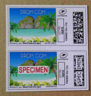 MTEL 40 : LETTRE VERTE 20 G DROM COM & Idem SPECIMEN (autocollant / Autoadhésif) - Unused Stamps
