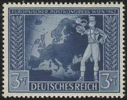 820 Europäischer Postkongreß Achsenmächte 3+7 Pf, Postfrisch ** - Unused Stamps