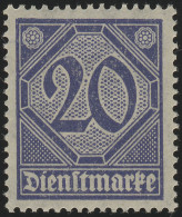 26 20 Pf. OHNE 21 In Den Ecken, ** - Dienstmarken