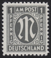 Bizone 16Az AM-Post 1 Pf., Postfrisch ** - Mint