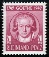 Rheinland-Pfalz 47 Goethe 20 Pf. ** - Rhine-Palatinate
