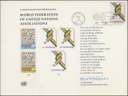 UNO Erinnerungskarte EK 9 WFUNA 1976, NY-FDC 12.3.1976 - Autres & Non Classés