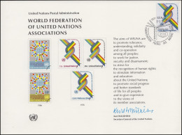 UNO Erinnerungskarte EK 9 WFUNA 1976, Genf-FDC 12.3.1976 - Andere & Zonder Classificatie