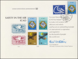 UNO Erinnerungskarte EK 14 Luftverkehr Und Sicherheit 1978, NY-FDC 12.6.1978 - Autres & Non Classés