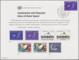 UNO Erinnerungskarte EK 22 Weltraum 1982, Genf-FDC 11.6.1982 - Andere & Zonder Classificatie