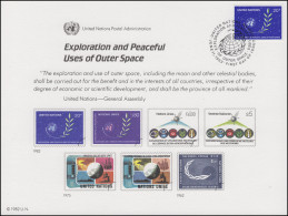 UNO Erinnerungskarte EK 22 Weltraum 1982, NY-FDC 11.6.1982 - Andere & Zonder Classificatie