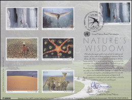 UNO Erinnerungskarte EK 60 Weisheit Der Natur 2005, NY-FDC 21.4.2005 - Sonstige & Ohne Zuordnung