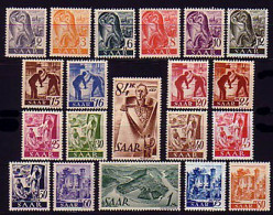 206-225 Freimarken 1947, 20 Werte, Satz ** Postfrisch / MNH - Ungebraucht
