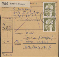 644 Heinemann 2x 1,- DM MeF Auf Paketkarte RECHTSUPWEG 27.3.72 Nach Porz-Urbach - Briefe U. Dokumente
