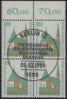 834 SWK 100 Pf OR-Viererbl. ESST Berlin - Used Stamps