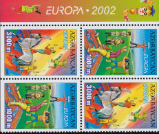 2002 Aserbaidschan 513D-514D Zirkus, Heftchenblatt ** Postfrisch - Sonstige & Ohne Zuordnung