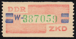 27-W Dienst-B, Billet Grün Auf Zinnober, ** Postfrisch - Nuevos