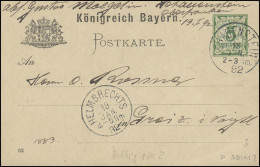 Bayern Postkarte SCHAUENSTEIN 13.1.93 über HELMBRECHTS 18.1. Nach Greiz/Vogtland - Autres & Non Classés