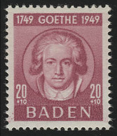 Baden 48 Goethe 20 Pf. ** - Baden