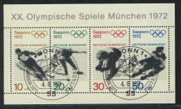 Block 6 Olympische Spiele München Und Sapporo, ESSt Bonn 4.6.1971 - Oblitérés