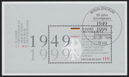 Block 48 Grundgesetz 1999, ESSt Berlin - Oblitérés